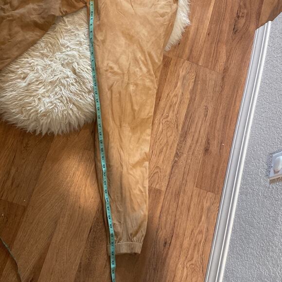 Tannery West Tan Vintage Jogger Style Buttery Leather Pants Sz 32 Elastic Lined - Picture 10 of 12